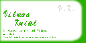 vilmos knipl business card